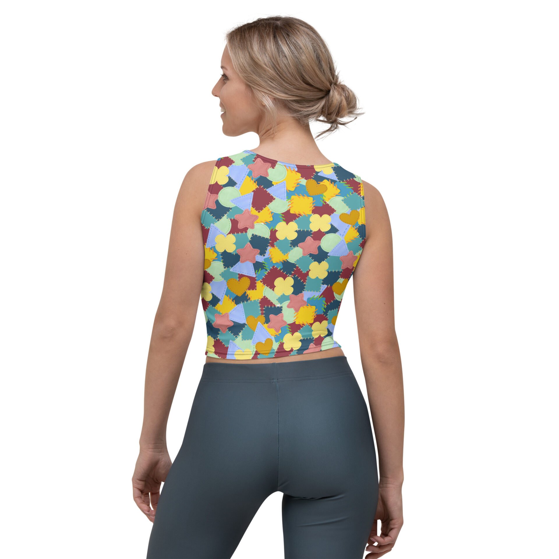 Krāsains īsais sieviešu tops "Lusija" XS - XL