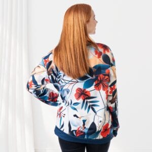 Džemperis ar ziedu apdruku “Samanta” 2XS – 6XL