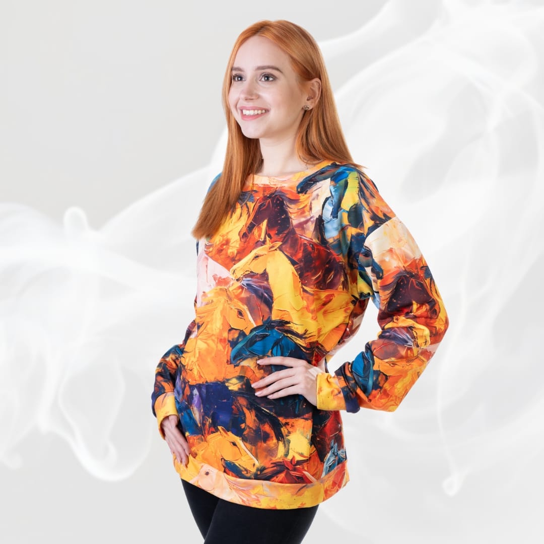 Džemperis ar zirgiem "Jodie" 2XS - 6XL